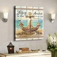 thumbnail image 2 of Anchor Cross Wall Art Christian Pictures Wall Decor Beach Nautical Coastal Painting Bible Verse Wall Art for Bedroom Bathroom Living Room Scripture Artwork Framed 12"x16", 2 of 6