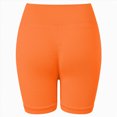thumbnail image 4 of KPOPLK Women's Workout Biker Shorts - 3"/5"/8" High Waisted Tummy Control Spandex Booty Shorts for Volleyball Gym Yoga Shorts Dance,Orange,Size S, 4 of 6