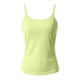 thumbnail image 5 of 2026 New Womens Spaghetti Strap Tank Top Adjustable Scoop Neck Camisole Tops Loose Fit Casual Shirts Summer(Green,M), 5 of 5