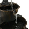 thumbnail image 6 of Alpine Corporation 40" Three Tier Pump Outdoor Fountain Decor, Brown, 6 of 12
