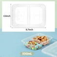 thumbnail image 2 of NOGIS 20 Sets Reusable Snack Containers With Lids,16 OZ Double Compartment Condiment Snack Pack Containers for Home Travel Outdoor School, 2 of 7