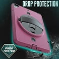thumbnail image 3 of Funda de TPU + PC a prueba de golpes para tableta con soporte, ranura para bolígrafo y correa para el hombro para iPad Mini 2019 / Mini 4 (rosa oscuro), 3 of 5