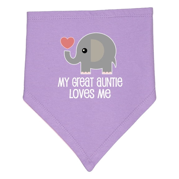 Inktastic Great Auntie Loves Me Elephant Baby Bandana Bib
