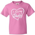 thumbnail image 3 of Inktastic I Love My Daddy in White Chalk Heart Youth T-Shirt, 3 of 5