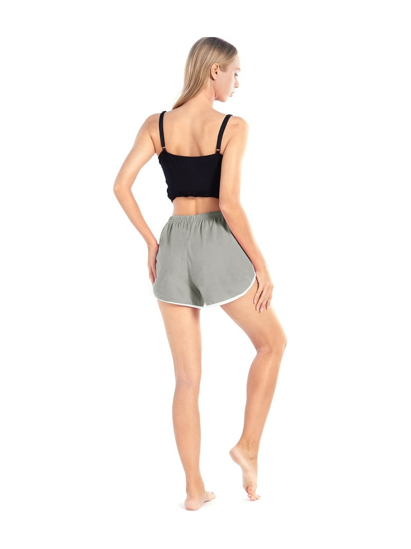 Teen Girls High Elastic Waist Workout Sports Track Shorts,Running Shorts  Athletic Gym Yoga PE Shorts,Super Comfy Casual Sporty Lounge Short Pants  Dolphin Shorts,S-4XL Gray - Walmart.com, image size:800x1067