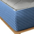thumbnail image 7 of DNG Creations 5 Piece Zipper Sheet Set - Include (1 Elastic Fitted Sheet, 1 Base Sheet has Zipper, 1 Flat Sheet And 2 Pillowcase) 18 Inch Deep Pocket ( Stripe Medium-Blue - Olympic Queen ), 7 of 7