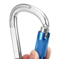 thumbnail image 3 of 25KN Locking Gate Carabiner Certified Auto Lock Carabiner Outdoor D-ring Buckle Climbing Rappelling Canyoning Hammock Locking Clip, 3 of 7