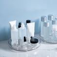 thumbnail image 5 of Organizador de maquillaje giratorio de 360 ​​grados para baño, estuches de almacenamiento de cosméticos giratorios y vitrinas de soporte de maquillaje, transparente, 5 of 5