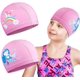 thumbnail image 1 of 2 gorros de natación para niños, niños pequeños, niños y niñas, gorro de natación impermeable para cabello largo y corto, 1 of 5