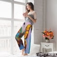 thumbnail image 4 of Uemuo Oil Painting Beautiful Butterfly Pattern Women's Wide Leg Palazzo Lounge Pants with Pockets Light Weight Loose Comfy Casual Pajama Pants-Medium, 4 of 9