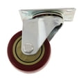 thumbnail image 1 of koolsoo Roue Unique en Caoutchouc+fer Pivotante Rectangulaire Roulettes Fixes Rotation à 360 Degrés Roulement Intégré pour Rotation Flexible, 1 of 7