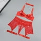 thumbnail image 5 of Conjunto de ropa interior para mujer, lencería sensual tipo bralette para San Valentín, citas, Rojo S, 5 of 9