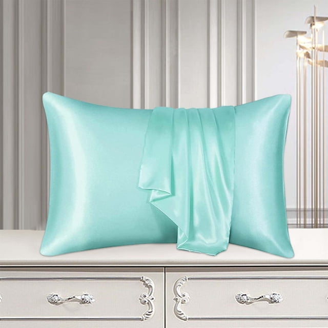 Satin Pillowcase for Hair and Skin Care | Standard Size 20x30in | Soft Silk-Like Pillow Cover | 1 Pack | Anti-Frizz, Hypoallergenic, Cool Touch | Multiple Colors | 65% Polyester 35% Cotton