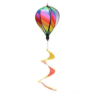 1pc Rainbow Hot Air Balloon Charm Rotating Windmill Holiday Party  Decoration Hanging Decoration Suitable For Yard Garden Decoration Wedding  Decor