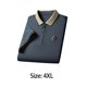 thumbnail image 5 of Camisa de manga corta para hombre, camisas de moda informales con solapa que absorben el sudor, camiseta para hombre Gris 4XL, 5 of 9