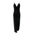 thumbnail image 6 of Babysbule Summer Dresses for Women Ladies Deep V Sequins Wrap Ruched Sleeveless Nightclub Party Evening Dress Sale, 6 of 9
