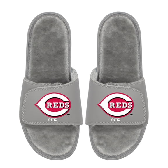 Unisex ISlide Cincinnati Reds Logo Fur Slide Sandals