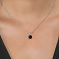 thumbnail image 4 of Gem Stone King 925 Sterling Silver Black Onyx Pendant Necklace for Women (1.28 Cttw, Gemstone Birthstone, with 18 inch Chain), 4 of 4