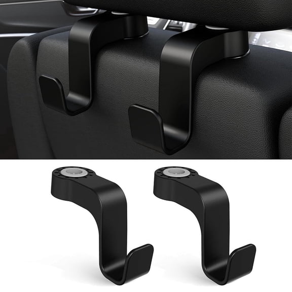 Moonet 2PCS Car Seat Hook Anti-drop Headrest Storage Hanger Universal Fit Automotive Organizer for Handbag Purse Bag Coat