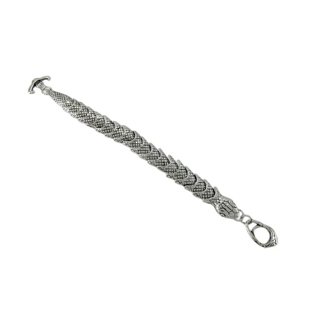 Bracelet Fermoir à Bascule à Maillon Serpent Fini Chromé