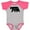 Baseball Heather and Hot Pink, variant on Inktastic California Black Bear Silhouette Boys or Girls Baby Bodysuit
