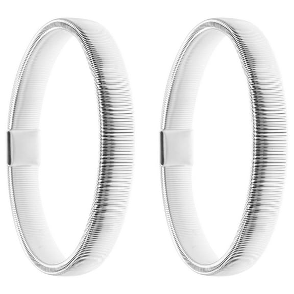 LEORX 2Pcs Sleeve Holder Elastic Sleeve Cuffs Holders Zinc Alloy Black AntiSlip for Bartender