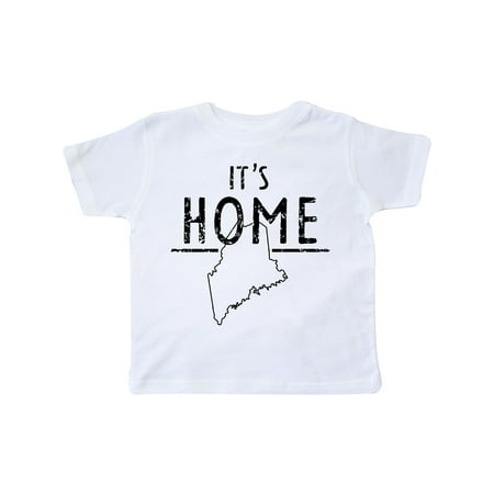 

Inktastic It s Home- Maine State Outline Distressed Text Gift Toddler Boy or Toddler Girl T-Shirt