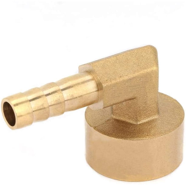 Accesorio de aleta de latón Rosca hembra Codo de 90 grados Adaptador de manguera de codo de latón Accesorio de nudillo G1/2 Aire/Agua/Combustible/Aceite/Gas inerte (8 mm) ShuxiuWang 8390606501257
