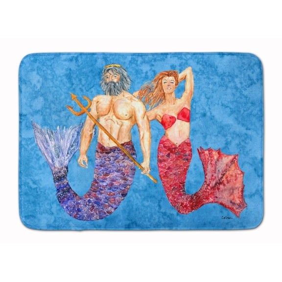 Mermaid and Merman Machine Washable Memory Foam Mat