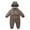 Coffee, variant on UAMVSH Baby Winter Clothes Infant Boys Girls Snowsuit with Hood Comfy Soft Warm Romper Jumpsuit Fleece Lined Lapel Long Sleeve Onesies