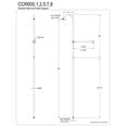 thumbnail image 2 of Elevador de ducha y soporte de pared Kingston Brass CCR601 de 15 cm, 2 of 2