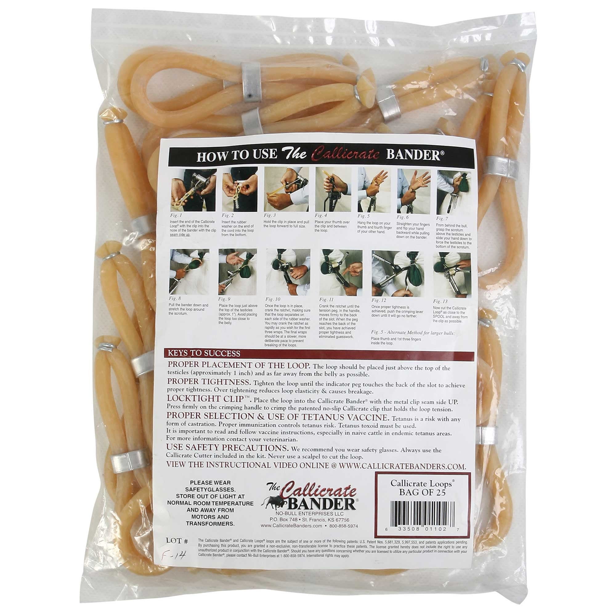 Callicrate Pro Bands Castrate Bull Castration Easy to Use 100 Count