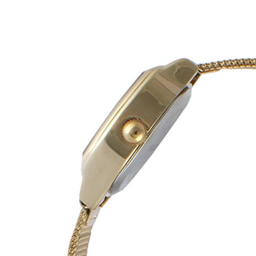 peugeot women's 14k gold plated slim mesh decorative sun moon