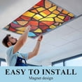 thumbnail image 6 of Blue Red Yellow Fluorescent Light Covers, Modern Colored Rainbow Stained Glass Magnetic Light Covers for Ceiling Lights, Fluorescent Ceiling Shade Filters for Classroom Bedroom Office 4x2Ft x 4PCS, 6 of 8