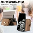 thumbnail image 5 of for Samsung Galaxy S20 Ultra Wallet Case, Crossbody Phone Purse with Card Holder for Women, Zipper PU Leather Carrying Cover Gift with Shoulder Strap Kickstand Anti-drop for S20 Ultra - Brown, 5 of 10
