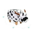 thumbnail image 3 of Critter Sitters 15-in. Seat Height Black-White Cow Animal Shape Storage Ottoman, 3 of 25