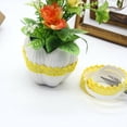 thumbnail image 4 of Cinta adhesiva de encaje washi, cinta de tela de algodón para decoración y manualidades - 2 yardas/rollo amarillo, 4 of 9