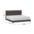 thumbnail image 4 of Willow Nailhead Trim Upholstered King Bed, Charcoal, 4 of 17