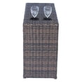 thumbnail image 1 of Living Source International Modern Wicker Rattan Side Table in Espresso Finish, 1 of 3