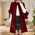 thumbnail image 2 of Heisall Womens Coats Wool Blend Pocket Button Notched Collar Trench Coats Fashion Outerwear, 2 of 3