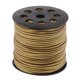 thumbnail image 2 of Hilo de cuero de gamuza plana de 2,6 mm para joyas, cordones de hilo, 100 yardas/rollo Dorado Hugo Cordón plano de PU de Corea, 2 of 7
