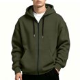 thumbnail image 5 of Jackets for Men Classic Hooded Zip Up Long Sleeve Solid Color Everyday Jacket, 5 of 9