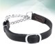 thumbnail image 4 of EeaseMX Collar de cuero para perro, ajustable, cadena de acero inoxidable para mascotas (2 cm), 4 of 7