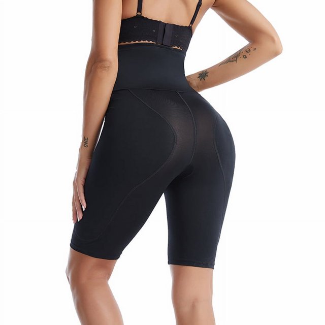 Pantalones abdominales de cintura alta para mujer, pantalones de vientre y cadera, pantalones de cadera completa de PP con trasero falso, bragas ajustadas moldeadoras de cuerpo