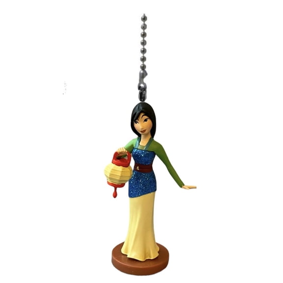 Mulan Princess Lantern PVC Fan Light Lamp Pull Chain Figure 4” Figurine