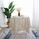 thumbnail image 4 of Pastoral style tablecloth in crocheted cotton yarn, hollow tassels, beige - 60x60cm, 4 of 4