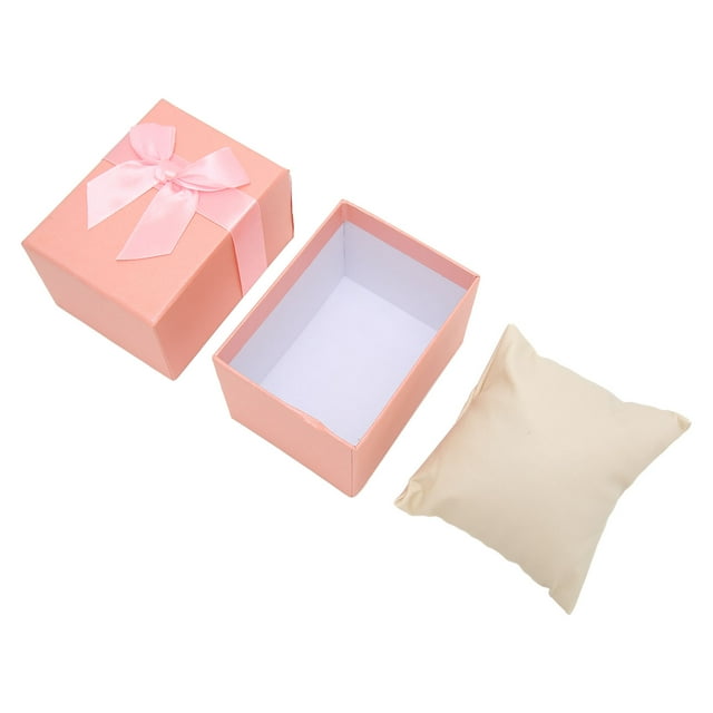Watch Gift Box, Compact Watch Storage Case Luxury Watch Case Bowknot For Travel Black,Orange,Pink
