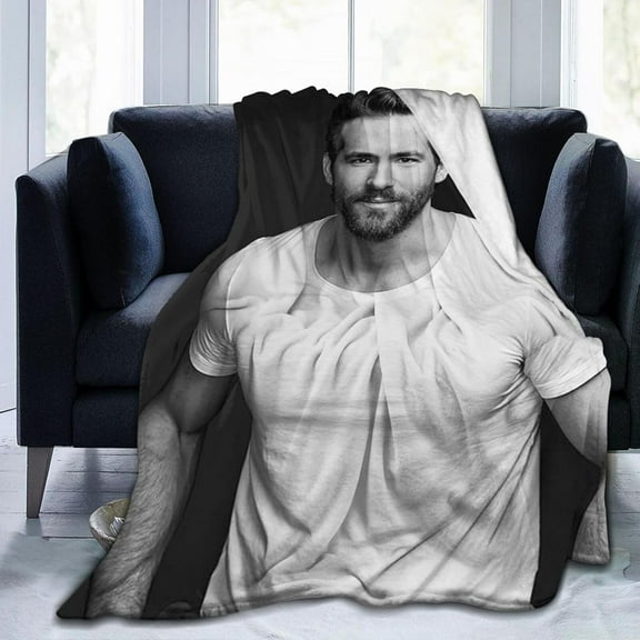 Ryan Actors Reynolds Blanket Throw Blanket Soft Microfiber Blankets for Living Room Couch Sofa Bedroom 80"x60"