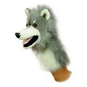 Aurora - Medium Gray Hand Puppet - 10" Wolfgang - Interactive Stuffed Animal