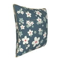 thumbnail image 2 of Kll Blue Flower Decorative Throw Pillow Covers Velvet Soft For Couch Sofa Bedroom Living Room Outdoor -16"X16", 2 of 8